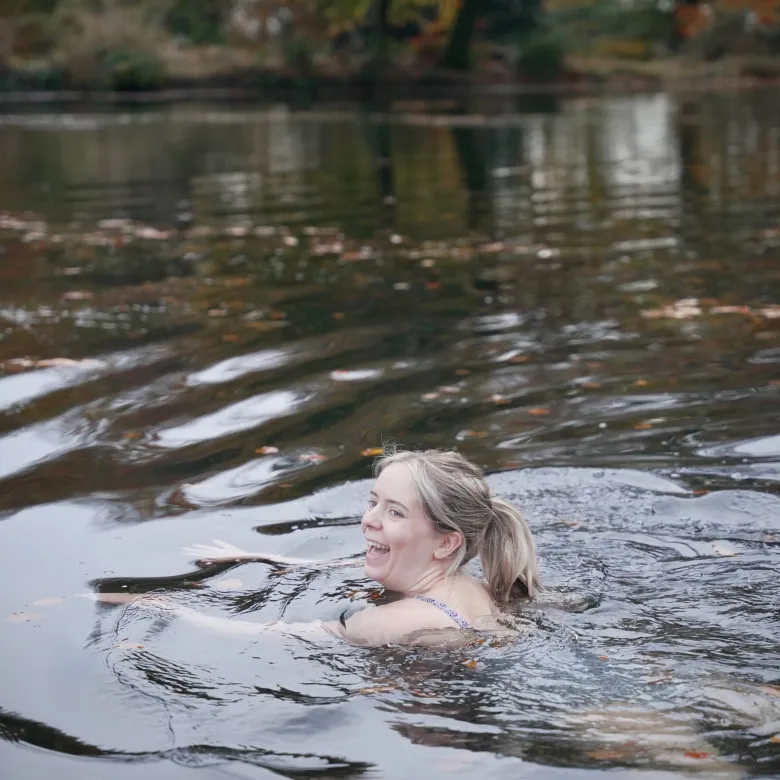 Anna swimming
